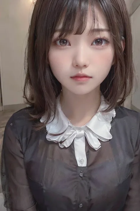 8k, highest quality, 1peopleの女の子, (Skin dents), night, (dark), Clear background indoors, (people々), Beautiful Bangs, nice,, (Clothing and uniforms:1.3),Soft lighting, Charm, dark Room, (Mouth closed:1.2, Beautiful Eyes, Fine grain, Detailed Iris, Beautiful...