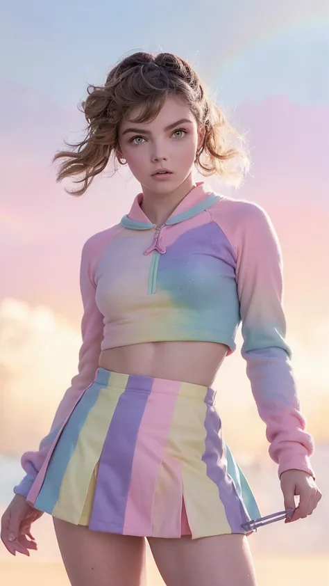 camren bicondova, one girl、１２talent、magical girl、anatomy、french braid、anime style、small breasts、cute face、cute clothes、combat un...