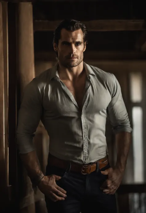 Henry Cavill with big boner in pants