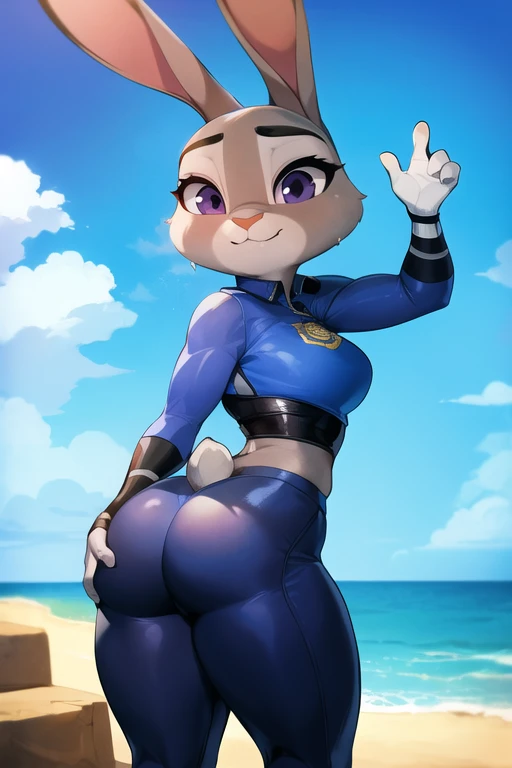 melhor qualidade, Obra de arte, Sozinho, 1 garota,  Judyhopps, uniforme policial,