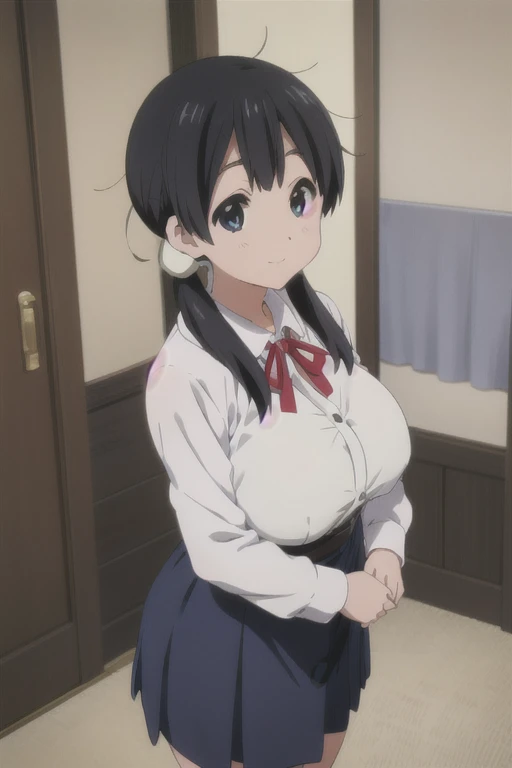 (((Pixel Perfect, Perfect in every detail))), alone, One girl, tamako kitashirakawa, , View Viewer, smile, （Huge breasts:1.5）