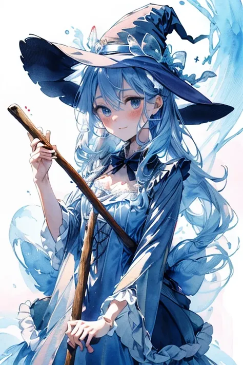 under the sea, wizard witch, moe, witch, calm, (healing), beautiful sea, stirring a big pot with a long stick, sandwich, eating,...