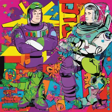 Andy Warhol creates prints featuring Buzz Lightyear