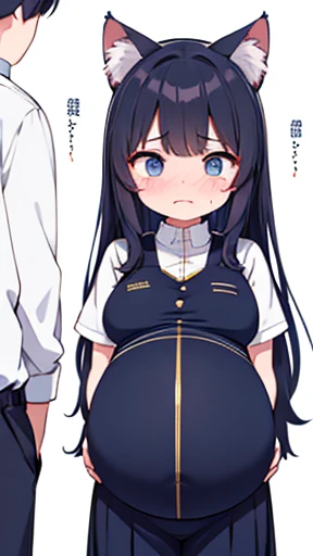 Have cat ears、work、Looks very painful、Small face、、Very embarrassed look、Big Breasts、Very impatient、Trembling、Sweating、Are pregnant、disease、abdomen、Fixed、abdomen、Wearing a uniform、Show your belly、One Girl