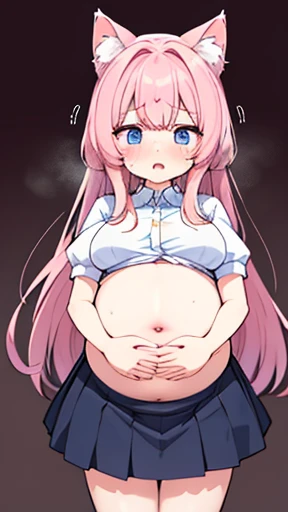 Have cat ears、work、Looks very painful、Small face、、Very embarrassed look、Big Breasts、Very impatient、Trembling、Sweating、Are pregnant、disease、abdomen、Fixed、abdomen、Wearing a uniform、Show your belly、One Girl