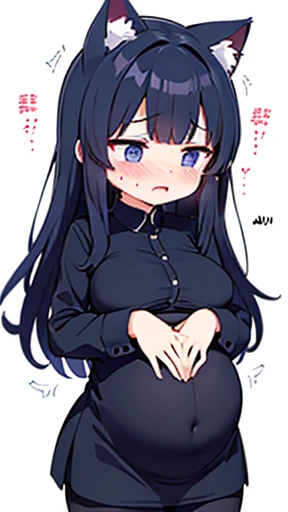 Have cat ears、work、Looks very painful、Small face、、Very embarrassed look、Big Breasts、Very impatient、Trembling、Sweating、Are pregnant、disease、abdomen、Fixed、abdomen、Wearing a uniform、Show your belly、One Girl