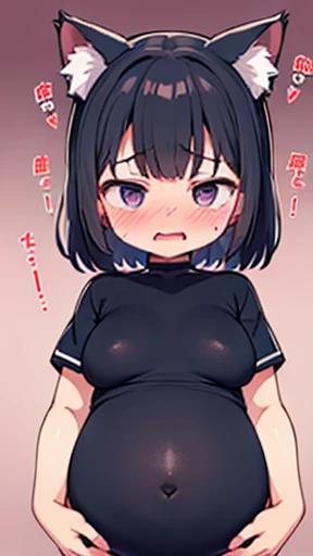 Have cat ears、work、Looks very painful、Small face、、Very embarrassed look、Big Breasts、Very impatient、Trembling、Sweating、Are pregnant、disease、abdomen、Fixed、abdomen、Wearing a maternity suit、Show your belly、One Girl