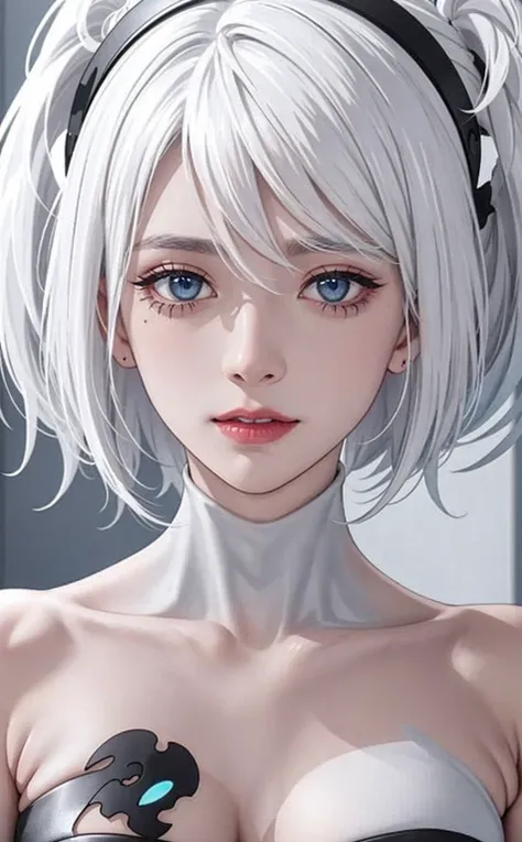 (8K), Sharp focus, , 1 Girl, Upper Body, Midoridev, white hair,(high quality:1.2), (High Detail:1.2), (Main part:1.2), (Very detailed:1.2),