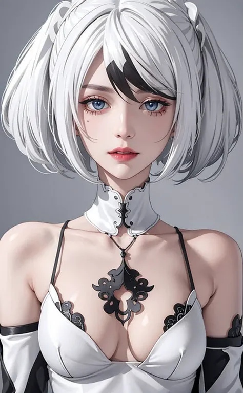 (8K), Sharp focus, , 1 Girl, Upper Body, Midoridev, white hair,(high quality:1.2), (High Detail:1.2), (Main part:1.2), (Very detailed:1.2),