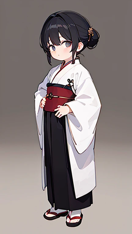 (Hanfu)、Intelligent boy、Looking into the camera、A boy with a topknot on his head、Hanfu、Black Hair、One hand on the hip、Stand with your other hand on your back