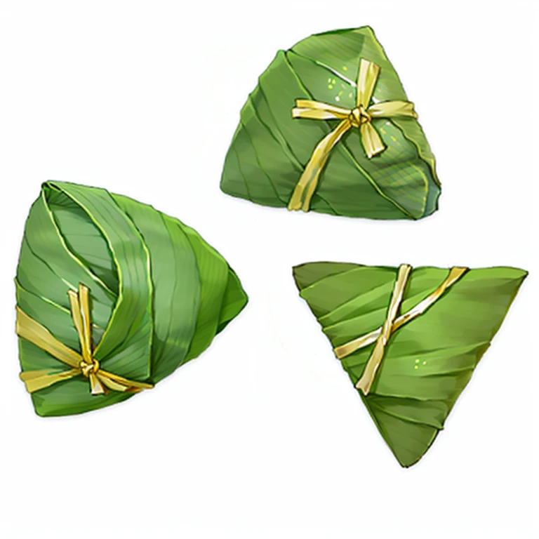 zongzi icon，green rice dumplings，game icon，game props，hd，best photorealistic texture