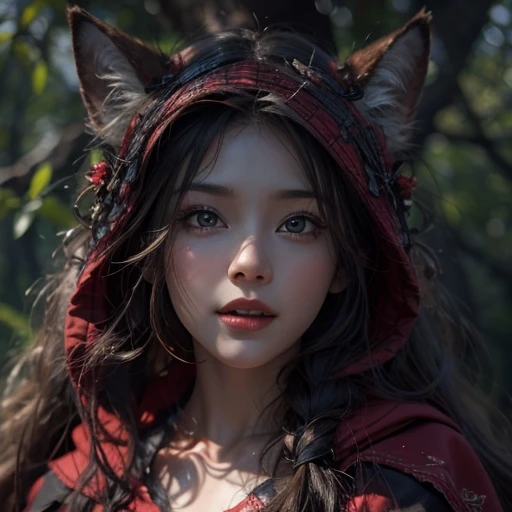 Standing in the forest、Hair flow、 ((highest quality、masterpiece、8k、Best image quality、Ultra-high resolution、Award-winning works)、(Accurate anatomy:1.1)、(Look at me and smile:1.1)、Shining fair skin with Ultra-high resolution、The most detailed face、Ultra-hig...