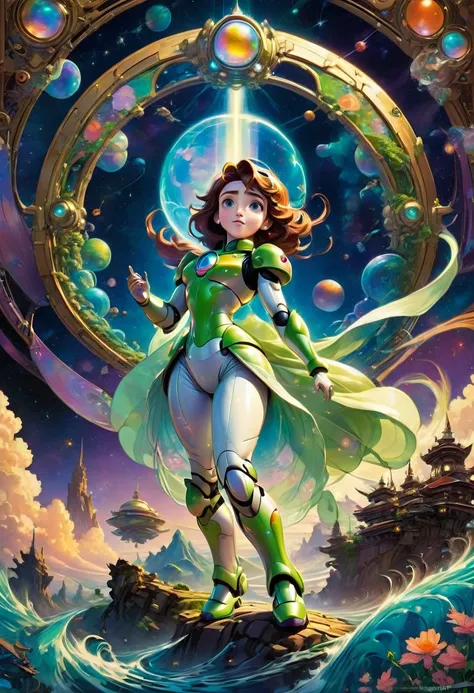 Buzz Lightyear, by Studio Ghibli and Alphonse Mucha, best quality, masterpiece, very aesthetic, perfect composition, intricate details, ultra-detailed