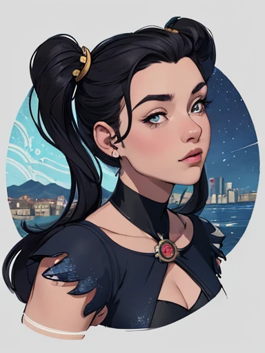 Personagem mulher estilo a seios lindos redondos e firmes tompunk Fiona rainha Anna de Arendelle com marcas de guerras Imagem de desenho animado de uma mulher .Ilustra??o estilo desenho animado, estilo de arte dos desenhos animados, estilo de arte dos dese...