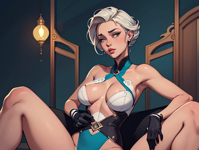 Character style Cartoon style digital illustration GTA style female style beautiful breasts symmetrical medium breasts Fiona with war marks Cartoon image of a woman .Ilustra??o estilo desenho animado, estilo de arte dos desenhos animados, estilo de arte do...