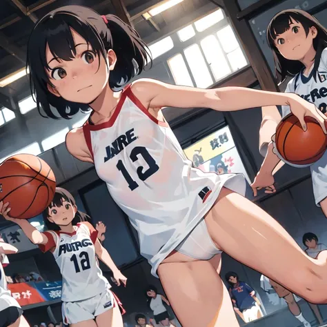 Crowd of basketball nudists strip　bottom、great　leg