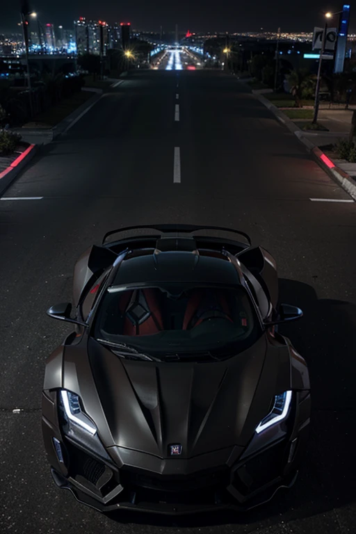 lykan hypersport con fondo de una ciudad de noche, y carros tunig al rededor