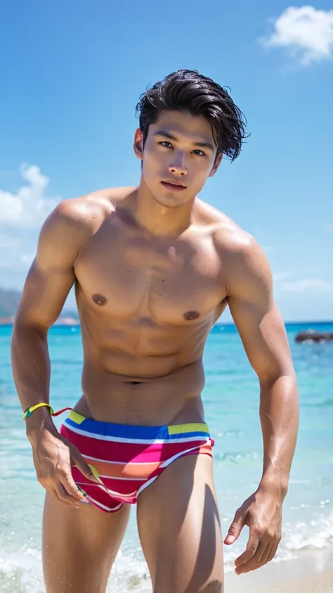 male　Age 20 swimwear hawaii lifesaver