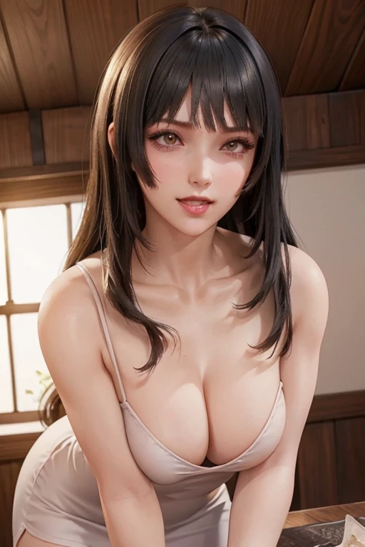 best quality, masterpiece, highly detailed,1girl, Gentiana, , (masterpiece:1.5), Detailed Photo, Smiling, Sexy, (8K, Best Quality: 1.4), (1girl), Beautiful Face, (anime realistic Face), (Black Hair, long Hair: 1.3), Beautiful Hairstyle, Realistic eyes, bea...