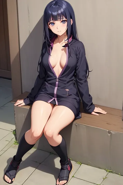 1girl, 1girl hinata full body, Hinata Hyuga, Hinata Hyuga naruto shippuden, hyuga hinata, (anime: naruto), adorable, female body, perfect body, fullbody, lavender gentle eyes, dark blue hair, dark blue long hair, beautiful, perfect body, no clothes, naked,...