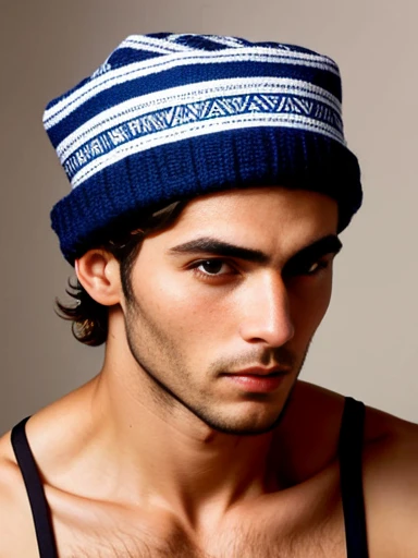  a Judaean model man, focus on the face.