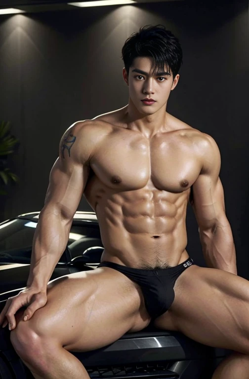 2 young handsome chinese guys cuddle, 20-22 years old，super realistic, super detailed, human skin, mess curly hair, erotic police officers，Interpol，manly Police，perfect studio light, Handsome，musculous，strong sport body, lean muscles,big chest abs,  hairy ...