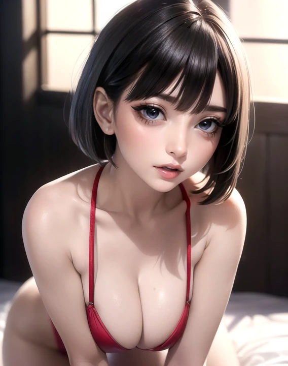 16 year old Japanese girl,(非常にdetailedな肌),Curvy,,美しいBig Breasts,(Big Breasts),Pale skin,Pointed Chest,Erect nipples,(Fantasy art,Best image quality,Hyperrealist portrait,(8k),Ultra-realistic,最high quality, high quality, High resolution, high quality textur...