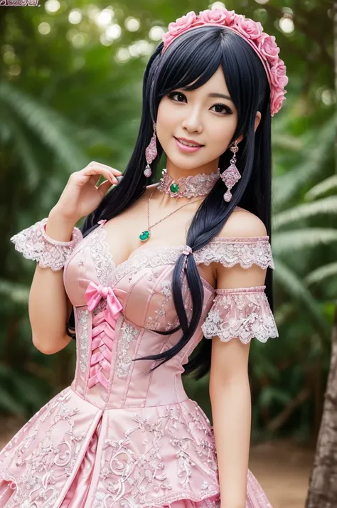 ((Best quality, 8k, Masterpiece, Sharp focus, 35mm lens, f/0.8, amazing beautiful perfect figure :1.4)), side lighting, sexy stylish Asian model, ((big smile)), ((doll-like appearance)), ((beautiful detailed Victorian-Style boots)), Highly detailed face an...