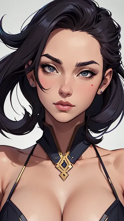 Character style Cartoon style digital illustration GTA style female style beautiful breasts symmetrical medium breasts Fiona with war marks Cartoon image of a woman .Ilustra??o estilo desenho animado, estilo de arte dos desenhos animados, estilo de arte do...