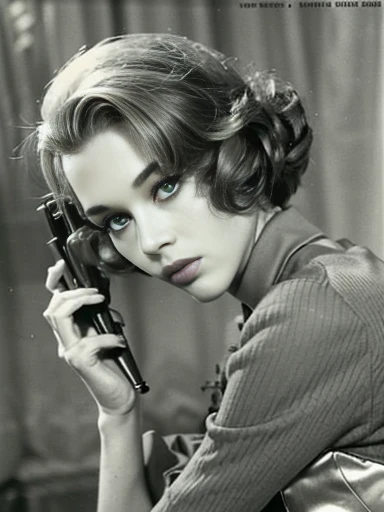 Beautiful woman in the 50s of the 20th century. Jahrhunderts，sexyhaltung