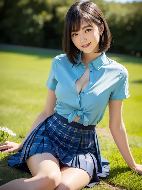 (Highest quality: 1.5), (Realistic: 1.5), (1 person: 1.5), Highly detailed, High resolution, 8k, slightly saggy medium breasts, Natural colored lips, Cute smile, Japanese woman, 20 year old girl, beautiful and graceful features, perfect and beautiful face,...