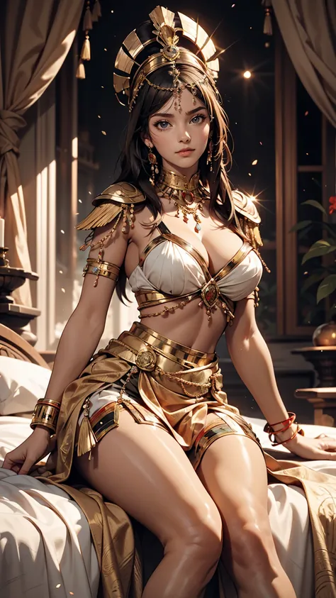 Cleopatra, one of the three most beautiful women in the world、A beautiful woman、Sexy proportions、Bewitching Smile、Beautiful legs、Wearing Ptolemaic costume