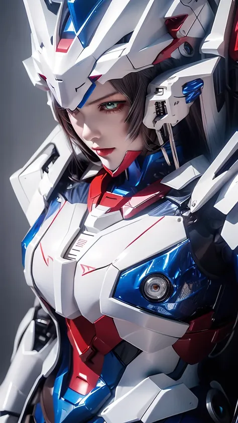 textured skin, super detail, high details, high quality, best quality, hight resolution, 1080p, hard disk, robot girl,(gundam gi...