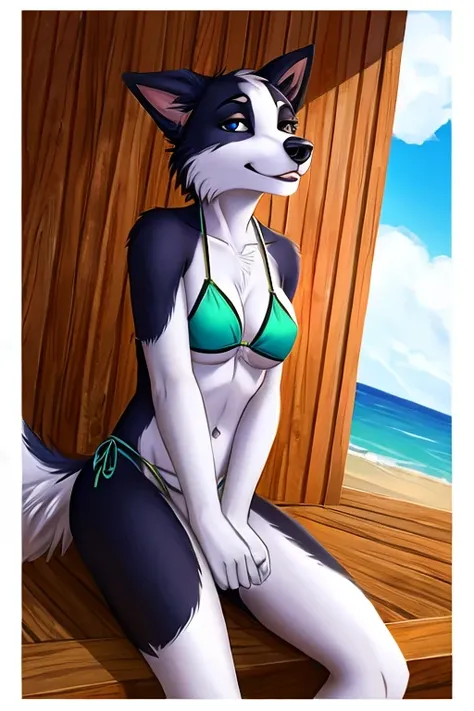 border collie bikini