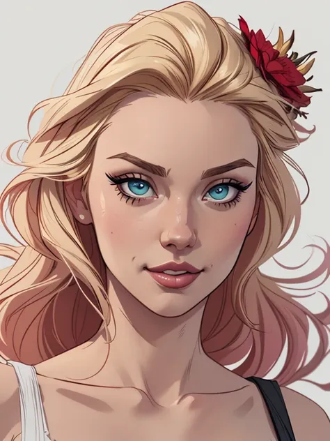 personagem mulher estilo atompunk fiona rainha anna de arendelle com marcas de guerras imagem de desenho animado de uma mulher ....