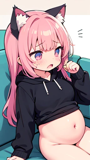 Have cat ears、work、Looks very painful、Small face、、Very embarrassed look、Big Breasts、Very impatient、Trembling、Sweating、Are pregnant、disease、abdomen、abdomen、Wearing a hoodie、Show only your belly、Lots of girls、Last month of pregnancy、１One navel、Sitting on the...