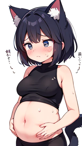 Have cat ears、work、Looks very painful、Small face、、Very embarrassed look、Big Breasts、Very impatient、Trembling、Sweating、Are pregnant、disease、abdomen、abdomen、Show only your belly、Lots of girls、Last month of pregnancy、１One navel、Giving birth