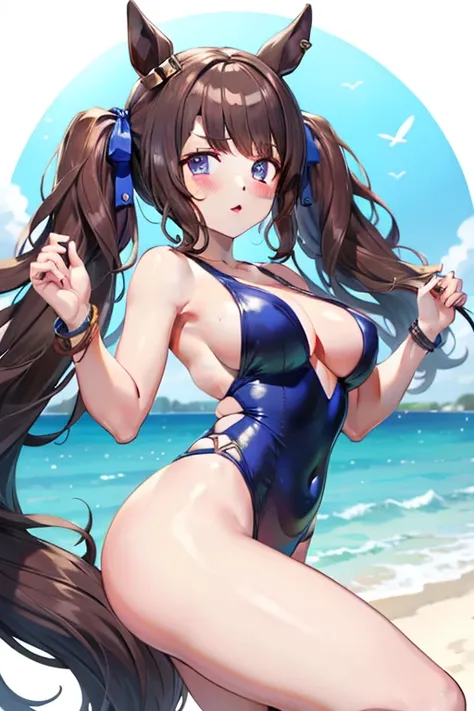 tosen jordan (umamusume), slingshot swimsuit