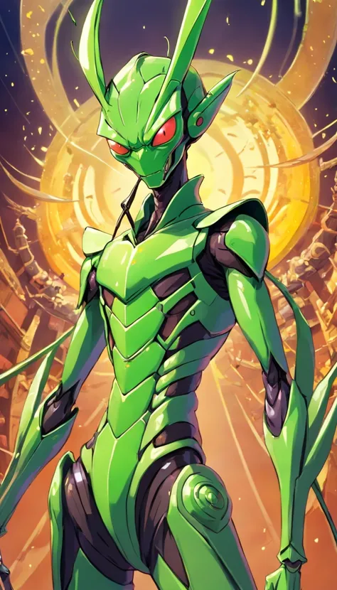 Humanoid mantis as a male super villain