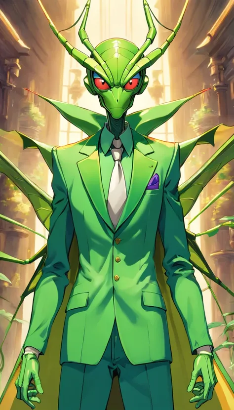 Humanoid mantis as a male super villain