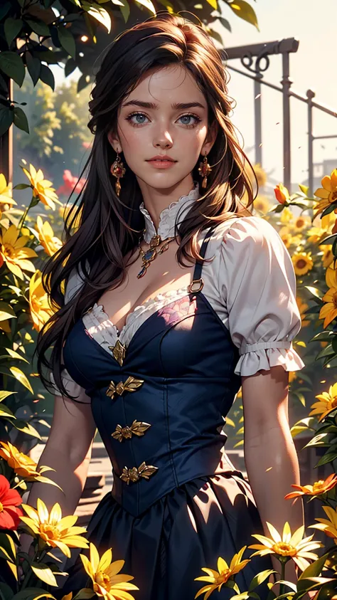 (Absurd, High resolution, Super detailed), masterpiece, Hinata(bolt), ((alone)), One girl,Medium chest, Long purple Victorian dress, Mouth closed, (((Long Hair))),Are standing, Bodice and skirt patterns, Frilled Skirt, race, Blinking blinking effect, (((De...