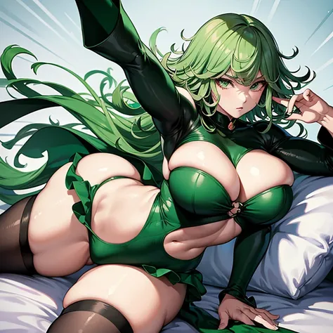 a thick thighs anime girl, tatsumaki from one punch man, tatsumaki,