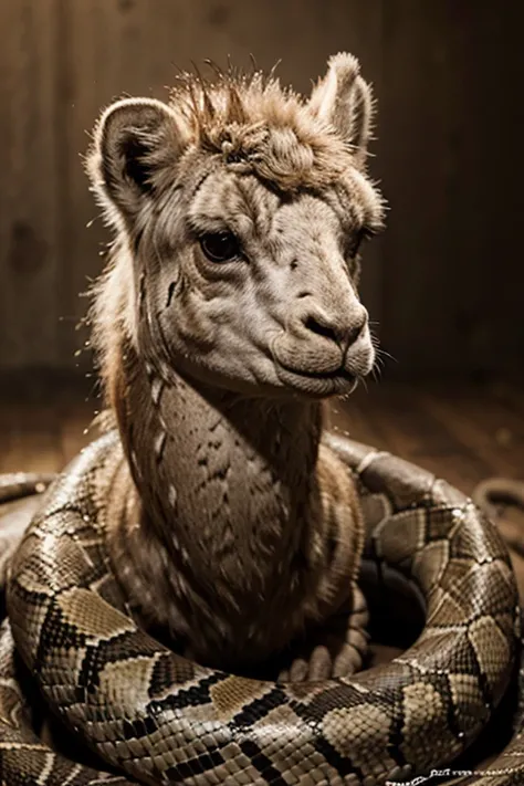 Serpiente con cabeza de llama