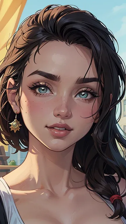 Cartoon style digital illustration style GTA digital style, estilo atompunk design de personagens altamente detalhado, arte digital detalhada coragem, Forest fan art, Design de personagens de retrato, beautiful digital illustration, retrato de alta qualida...