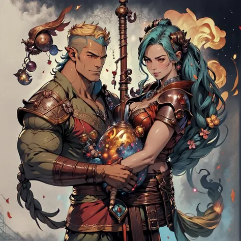 A clear vivid detailed defined gallery set of couples depicting representing all the races-species of the world and universe of Warcraft