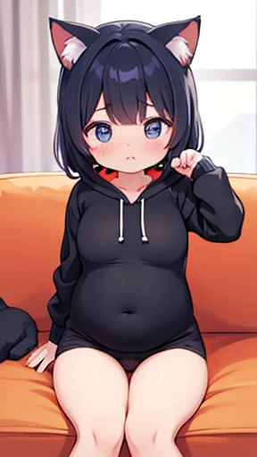 Have cat ears、work、Looks very painful、Small face、、Very embarrassed look、Big Breasts、Very impatient、Trembling、Sweating、Are pregnant、disease、abdomen、abdomen、Wearing a tight-fitting hoodie、Show only your belly、Lots of girls、Last month of pregnancy、１One navel、...