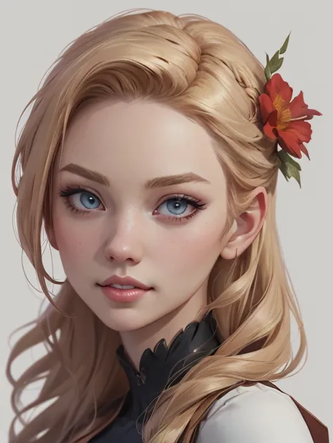 Personagem mulher estilo atompunk Fiona rainha Anna de Arendelle com marcas de guerras Imagem de desenho animado de uma mulher .Ilustra??o estilo desenho animado, estilo de arte dos desenhos animados, estilo de arte dos desenhos animados, digital illustrat...