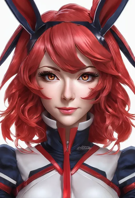 a cute cosplay woman, cate blanchett, wearing bunny ears, costumed as kill la kill ryuko matoi, full body shot, detailed face, beautiful detailed eyes, beautiful detailed lips, extremely detailed features, long eyelashes, dynamic pose, high quality, 8k, ph...