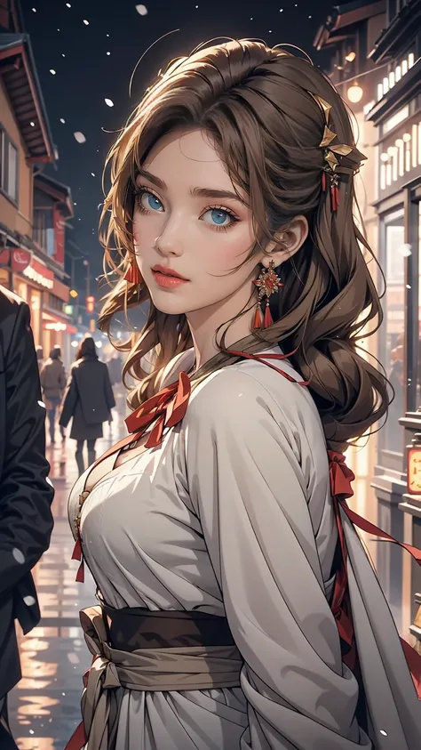 Starry Eyes, Looks even more beautiful than immortal, Ahoge, hair, Star-shaped pupils, Amber Eyes, Colored contact lenses, blush, High detail, anime, Romanticism, Modern, Gothic art, anime style, Cinema Lighting, Ray Tracing, Motion Ry, close, Sony FEGM, U...