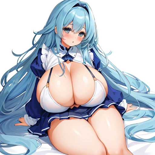 A Extremely Beautiful, Attractive, and Cute Girl, with (Unreasonably Huge Tits, Excessively Exaggeratedly Oversized, Extremely Overinflated Breasts, Unrealistically Giant Breasts), (Overwhelmingly Thick Thighs, Extremely Huge Thighs), and an (Extremely Ove...